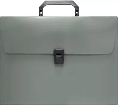 Портфель БЮРОКРАТ пластик, серый (-BPP01GREY)
