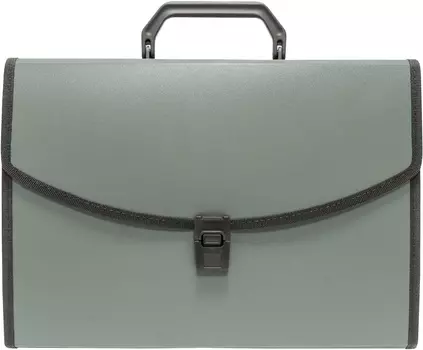 Портфель БЮРОКРАТ пластик, серый (-BPP13LGREY)