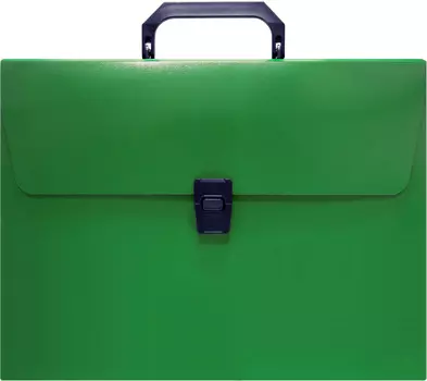 Портфель БЮРОКРАТ пластик, зеленый (-BPP01GRN)