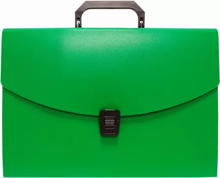 Портфель БЮРОКРАТ пластик, зеленый (-BPP13GRN)