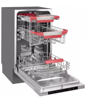 Посудомоечная машина встраиваемая узкая Kuppersberg GSM 4574, нержавеющая сталь/ (6254)