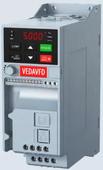 Преобразователь частоты VEDA VF-51-PK75-0003-T4-E20-B-H, вход. 380В выход. 0.75кВт выход. 3А (ABA00005)