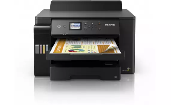 Принтер струйный Epson L11160, A3+, цветной, A4 ч/б: 25стр/мин, A4 цв.: 25стр/мин, 4800x2400dpi, дуплекс для А4, СНПЧ, сетевой, Wi-Fi, USB (C11CJ04404)