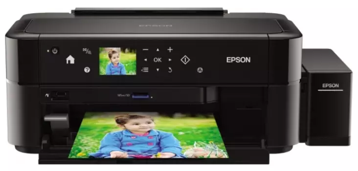 Принтер струйный Epson L810, A4, цветной, A4 ч/б: 37стр/мин, A4 цв.: 38стр/мин, СНПЧ, USB (C11CE32402)