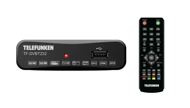 Приставка для цифрового ТВ TELEFUNKEN TF-DVBT232, DVB-T2/DVB-T/DVB-C, HDMI