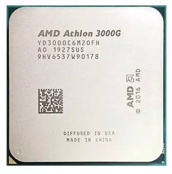 Процессор AMD Athlon-3000G Picasso, 2C/4T, 3500MHz 4Mb TDP-35 Вт SocketAM4 tray (OEM) (YD3000C6M2OFH) б/у, отказ от покупки, царапина на теплосъёмнике