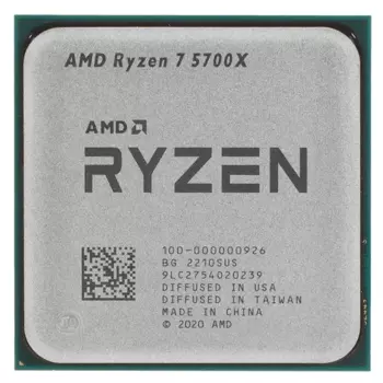 Процессор AMD Ryzen 7-5700X Vermeer, 8C/16T, 3400MHz 32Mb TDP-65 Вт SocketAM4 tray (OEM) (100-000000926/100-100000926)