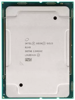 Процессор Intel Xeon Gold-6248, 2500MHz, 20C/40T, 27.5Mb, TDP-150 Вт, LGA3647, tray (CD8069504194301)