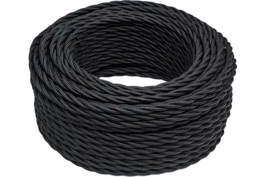 Провод медный 2x1.5 мм бухта 50 м круглый ГОСТ черный Bironi (B1-424-73-50)