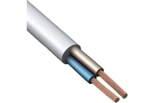 Провод медный ПВС 2x0.75 мм бухта 5 м круглый ГОСТ Белый Русский Свет (7896)