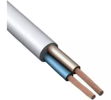 Провод медный ПВС 2x1.5 мм бухта 5 м круглый ГОСТ Белый Русский Свет (7819)