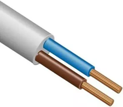 Провод медный ПВС 2x1 мм бухта 100 м круглый ЭЛЕКТРОКАБЕЛЬ НН (4656756600184)