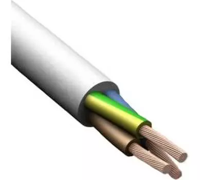 Провод медный ПВС 3x0.75 мм бухта 100 м круглый ГОСТ Белый Русский Свет (7220)