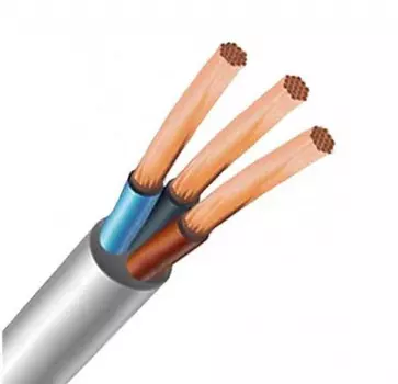 Провод медный ПВС 3x4 мм бухта 100 м круглый ЭЛЕКТРОКАБЕЛЬ НН (4656756602461)