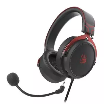 Проводная гарнитура A4Tech M590i, Jack 3.5mm/USB, черный/красный (M590I SPORTS RED)