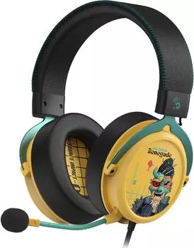 Проводная гарнитура A4Tech M595, USB, черный/желтый (M595)