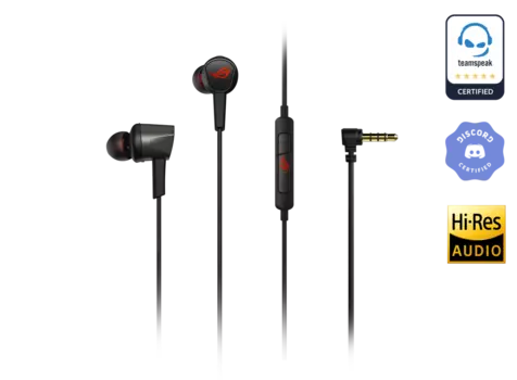 Проводная гарнитура ASUS ROG CETRA II CORE, jack 3.5 mm, черный/красный (90YH02V0-B2UA00)