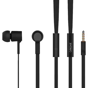 Проводная гарнитура Celebrat D2, Jack 3.5mm, черный (106446)