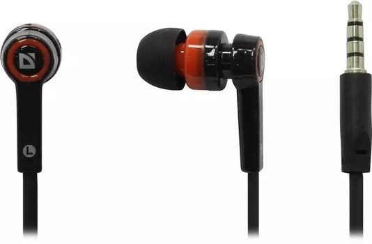 Проводная гарнитура Defender Pulse-420, Jack 3.5mm, черный/красный