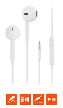 Проводная гарнитура GoPower GPHP05, Jack 3.5 мм., белый (00-00022770)