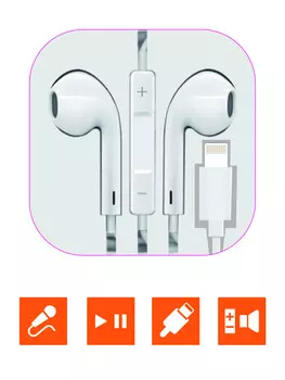 Проводная гарнитура GoPower GPHP10, Lightning, белый (00-00022805)