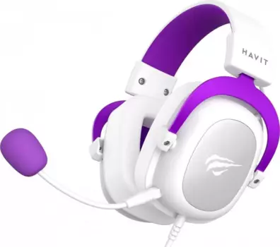 Проводная гарнитура Havit H2002d, белый/фиолетовый