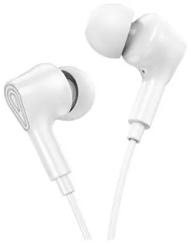 Проводная гарнитура Hoco M102, Jack 3.5 мм., белый (6931474788504)