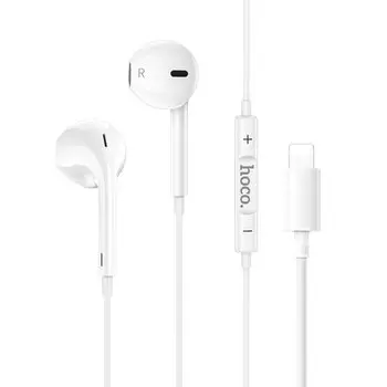 Проводная гарнитура Hoco M111, Lightning, белый