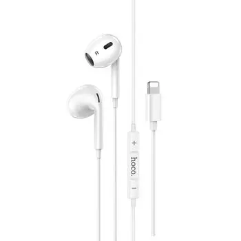 Проводная гарнитура Hoco M111 Max, Lightning, белый