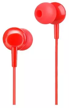 Проводная гарнитура Hoco M14, Jack 3.5mm, красный (6957531049340)