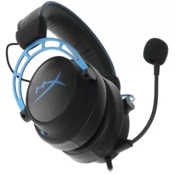 Проводная гарнитура HyperX Cloud Alpha S, Jack 3.5mm/USB, черный/синий (4P5L3AA/HX-HSCAS-BL/WW)
