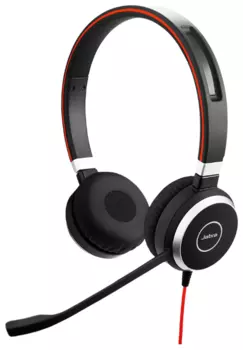 Проводная гарнитура Jabra EVOLVE 40 MS Stereo, стерео, USB Type-C, 95см, черный/красный (6399-823-189)