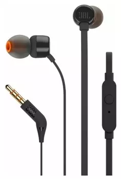 Проводная гарнитура JBL Tune 110, Jack 3.5mm, черный (JBLT110BLK)