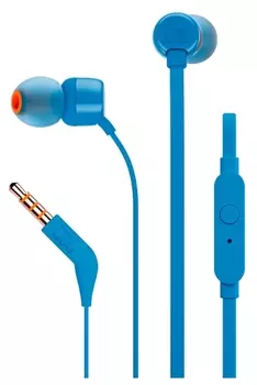 Проводная гарнитура JBL T110, Jack 3.5mm, синий (JBLT110BLU)