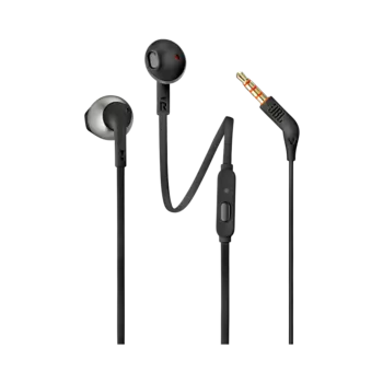 Проводная гарнитура JBL T205, Jack 3.5mm, черный (JBLT205BLK)