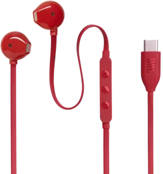 Проводная гарнитура JBL Tune 305C, синий/красный (JBLT305CRED)