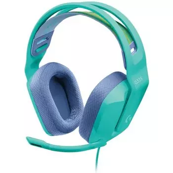 Проводная гарнитура Logitech G335, Jack 3.5mm, черный/мятный (981-001024)