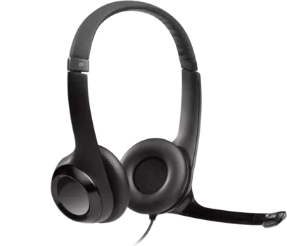 Проводная гарнитура Logitech H390, USB, черный (981-000803)