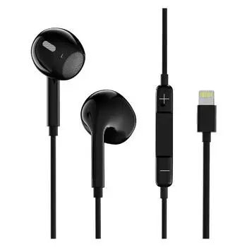 Проводная гарнитура Perfeo REDONE, Lightning, черный (PF_C3180)