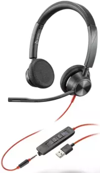 Проводная гарнитура Plantronics Blackwire 3325, стерео, USB, чёрный (76J21AA)