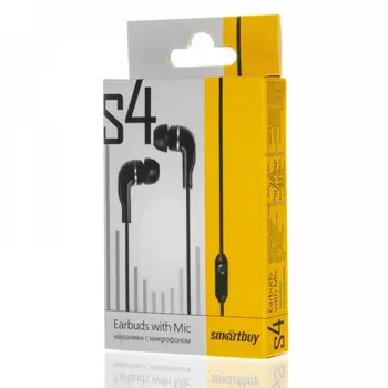 Проводная гарнитура SmartBuy S4, Jack 3.5mm, черный (SBH-011K)