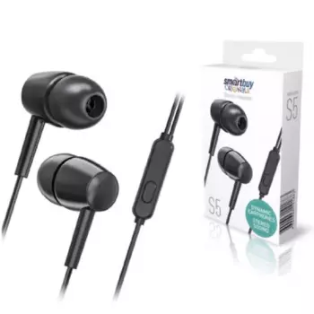 Проводная гарнитура SmartBuy S5, Jack 3.5 мм., черный (SBH-027K)