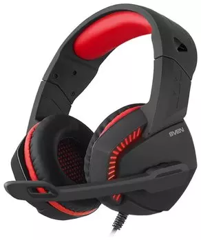 Проводная гарнитура SVEN AP-U989MV, USB, черный/красный (SV-017613)