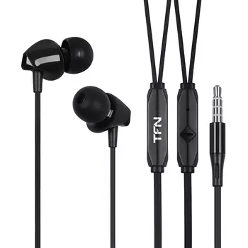 Проводная гарнитура TFN MC518, Jack 3.5 мм., черный (MC518BK)