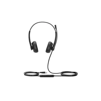 Проводная гарнитура Yealink UH34 Dual UC, стерео, USB, 2.1м, черный (UH34 Dual UC)