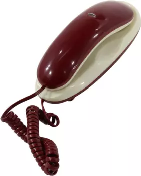 Проводной телефон ВЕКТОР 204/01, бордовый