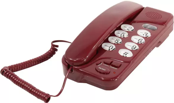 Проводной телефон ВЕКТОР 207/05, бордовый