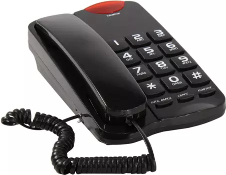 Проводной телефон ВЕКТОР 545/07, черный