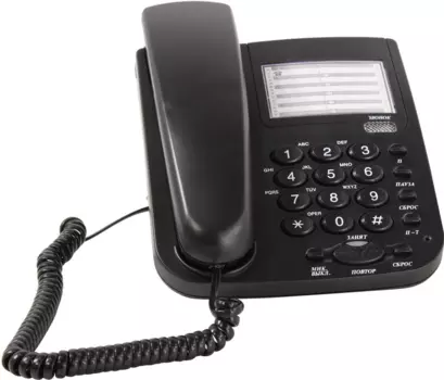 Проводной телефон ВЕКТОР 555/06, черный