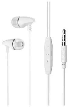 Проводные наушники Borofone BM25, jack 3.5 мм, белый
